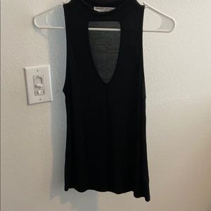 Black v neck tank top